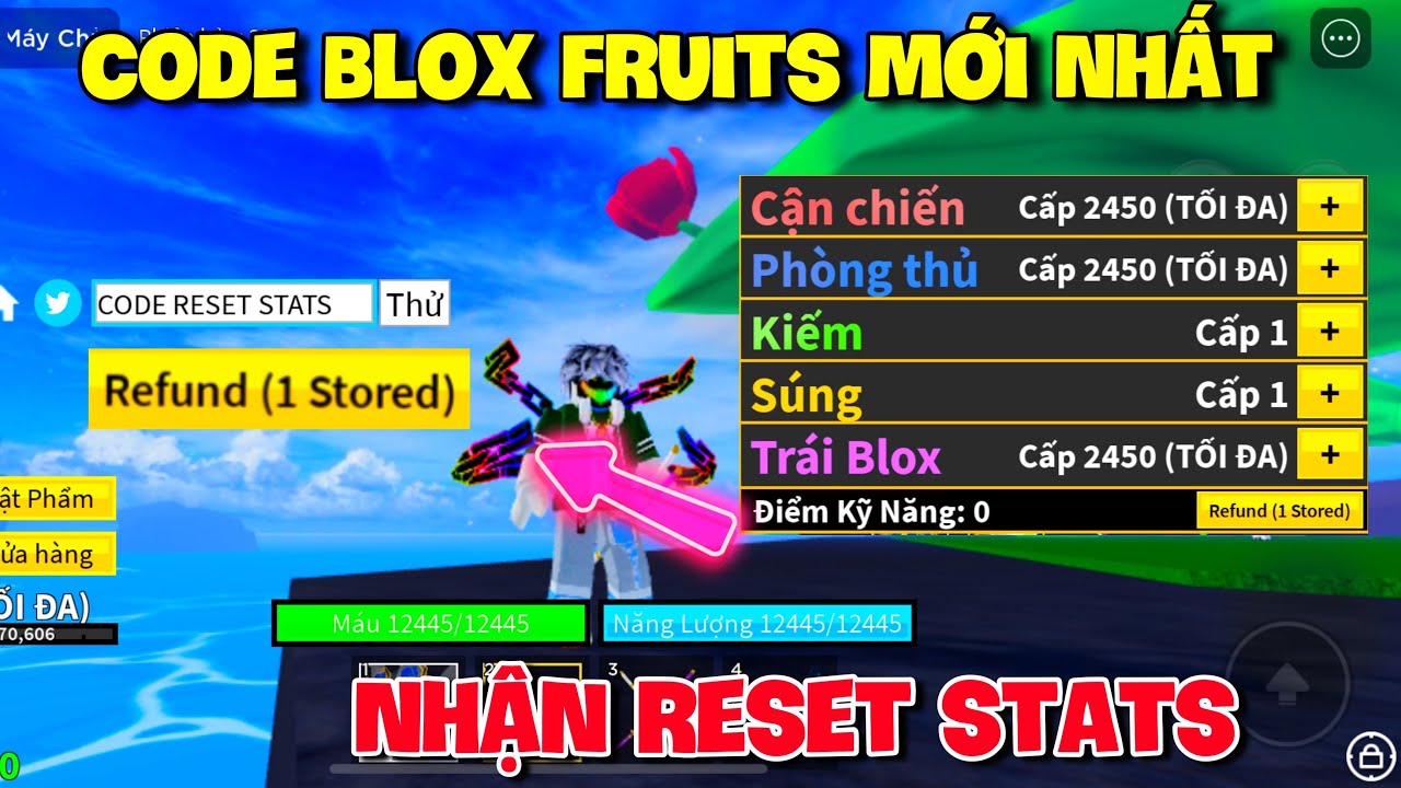 Mã Code Blox Fruits Reset - Nhận và Sử Dụng Mã Code Reset